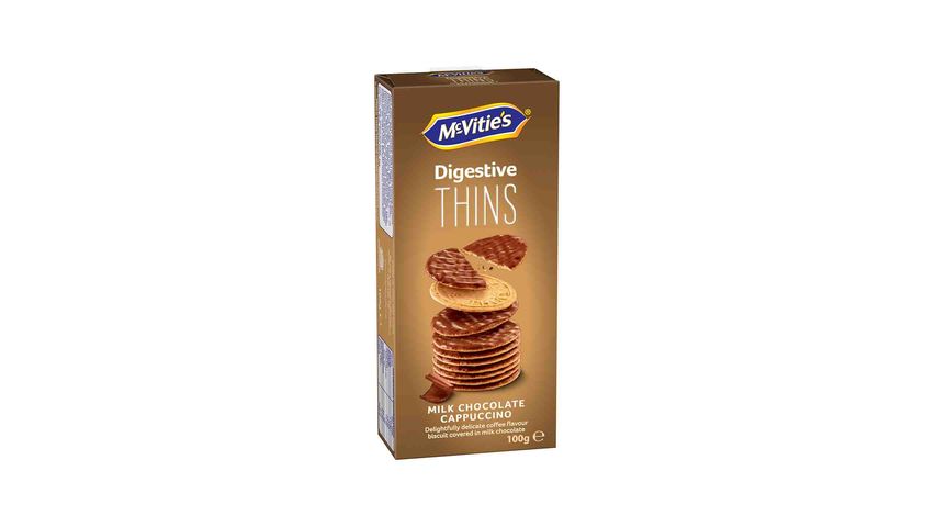 McVitie's - Digestive Thins Milk Chocolate Cappuccino 100g