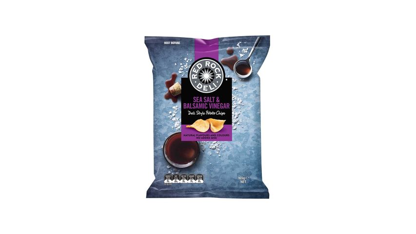 Red Rock Deli Sea Salt And Balsamic Vinegar Potato Chips 165g  