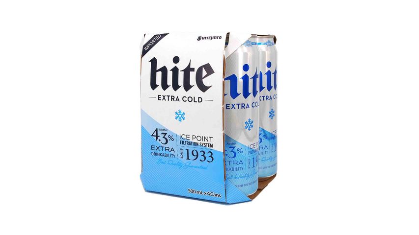 Hite King Can Beer 500ml x4