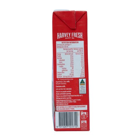 Harvey Fresh Lactose Free Skim Milk 1L