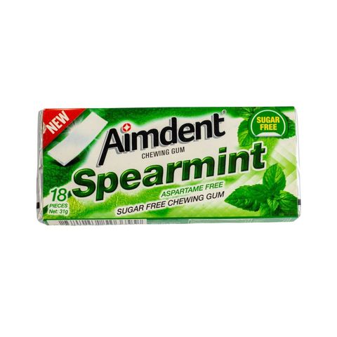 Aimdent Spearmint Sugar Free Chewing Gum 18 Pieces