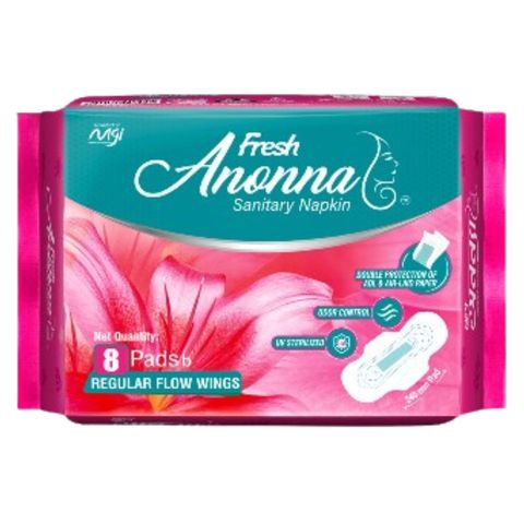 Buy Fresh Anonna Sanitary Napkin Rf Wings 240mm Pads 15 Pieces & Get Free Rf Wings 240mm Pads 8 Pieces