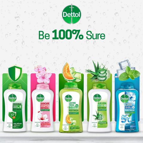 Dettol Aloe Vera Leaves Skin Feeling Soft & Smooth Bodywash 250ml