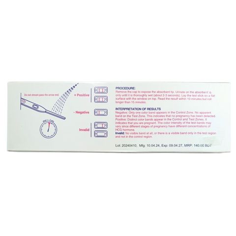Clear View Midstream Pregnancy Rapid Test Kit 1 Piece