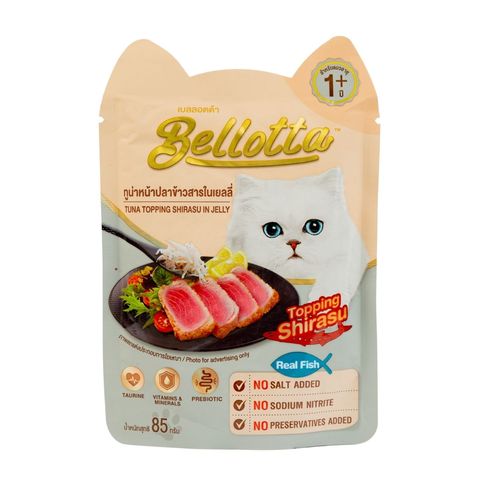 Bellotta Adult Pouch Tuna Topping Shirasu In Jelly 85g