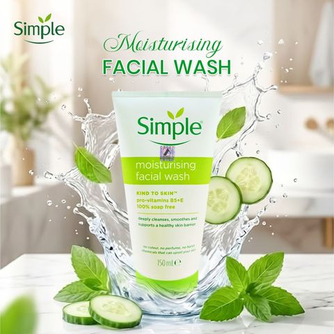 Simple Moisturising Facial Wash Gel UK 150ml