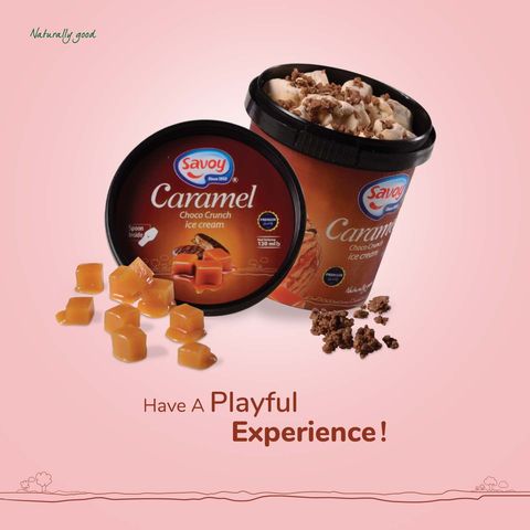Savoy Caramel Choco Crunch Ice Cream Cup 120ml