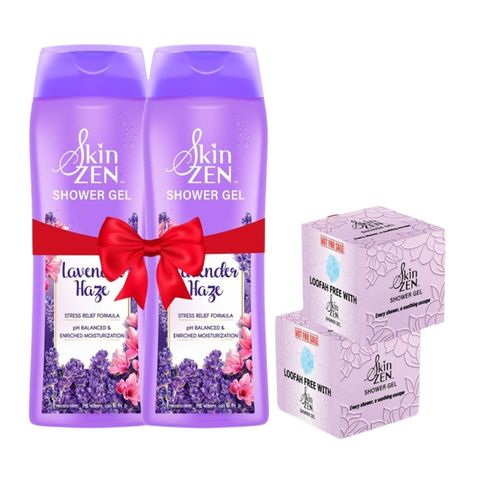 Buy 2 Pieces Skin Zen Lavender Shower Gel 250ml & Get  Free Loofa 2 Piece 