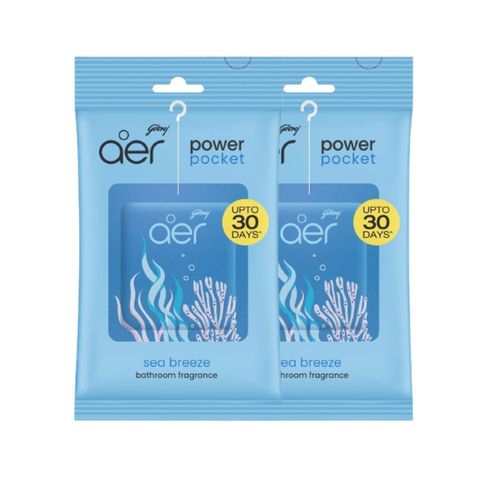 Aer Power Pocket bathroom Fragrance Sea Breeze 2 Pack 10g