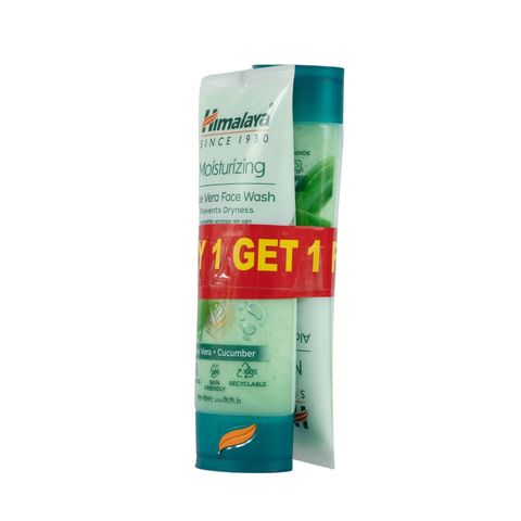 (Buy 1 & Get 1 Free) Himalaya Moisturizing Aloe Vera Face Wash 100ml