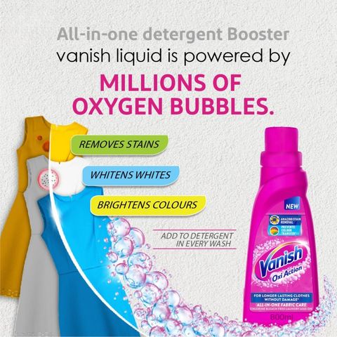Vanish Oxi Action All in One Color Safe Detergent Booster 800ml