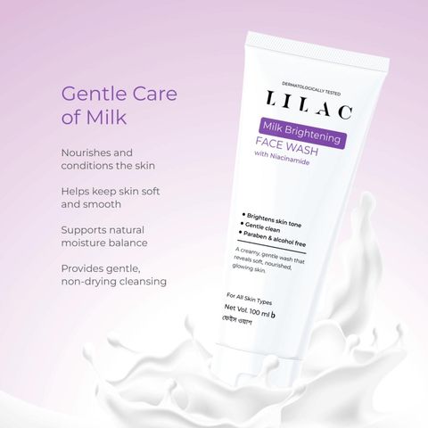 Lilac Milk Brightening Face Wash 100ml