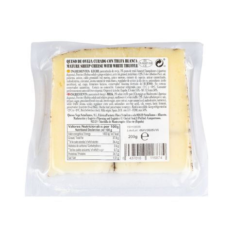 Vega Sotuelamos Sheep Cheese With White Truffle Trufa Blanca 200g