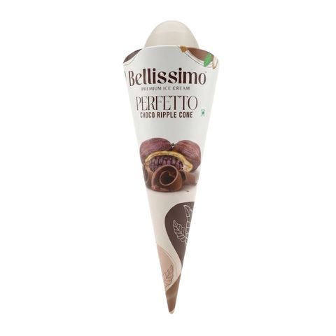 Bellissimo Perfetto Choco Ripple Cone Ice Cream 121ml
