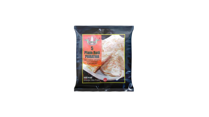 Crown Farms Plain Roti Paratha 5 Pieces 400g