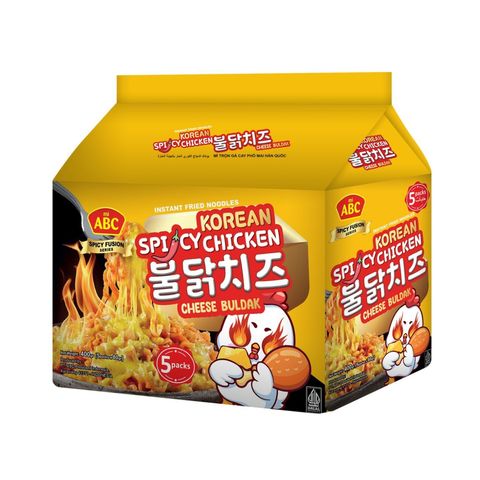 Mi Abc Korean Spicy Chicken Cheese Buldak 5 Packs 400g