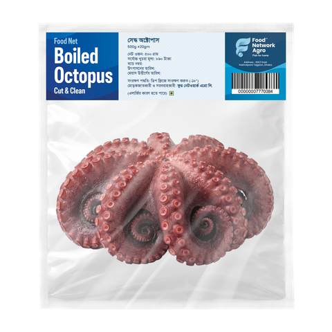 Food Net Boiled Octopus Cut & Clean 500g ±20g