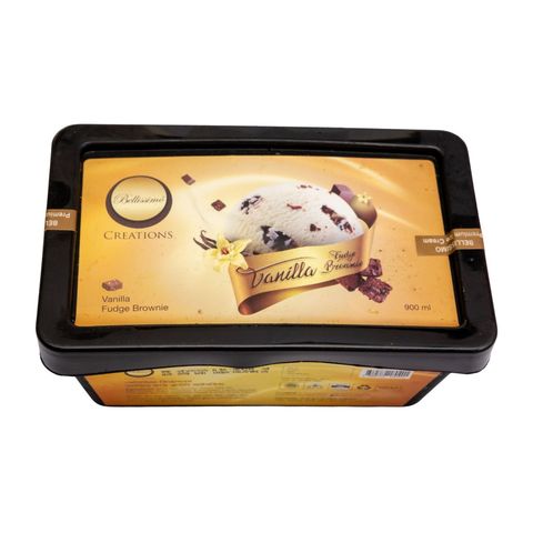 Bellisimo Vanilla Fudge Brownie Ice Cream 900ml