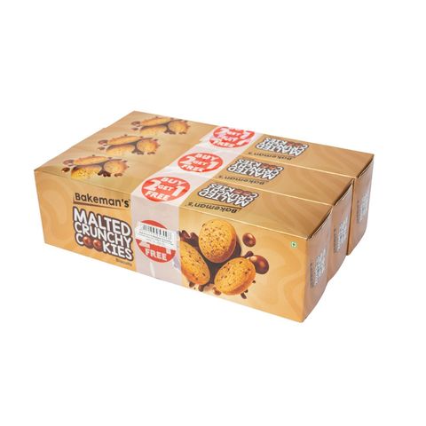 (Buy 2 Get 1 Free) Bakeman's Malted Crunchy Cookies 405g