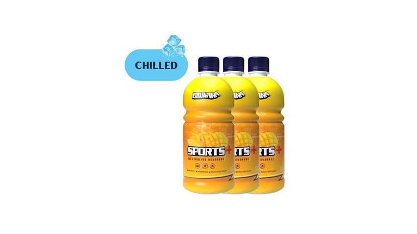 (Buy 3 Pieces Combo Chilled) Bruvana Sports+ Electrolyte Beverage Mango 500ml