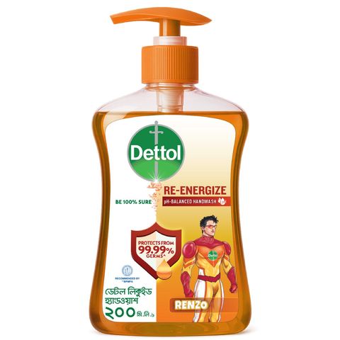 Dettol Handwash Re Energize Ph Balanced Liquid Handwash 200ml