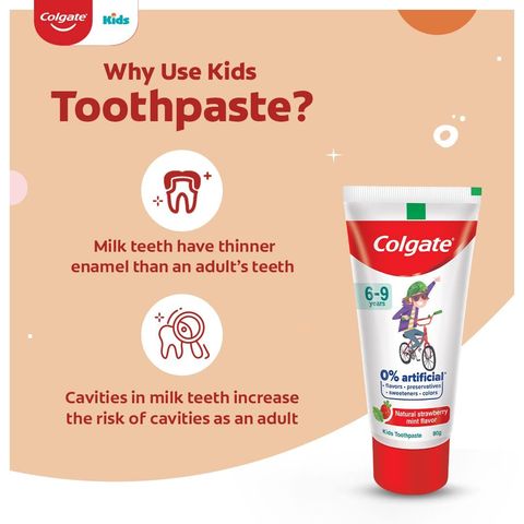 Colgate KidsToothpaste NSmnt flvr80g6-9Y