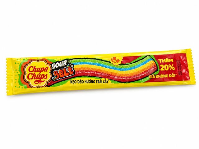 Chupa Chups Sour Belt Mixed Fruit Soft Candy 8.4g +/- 2g