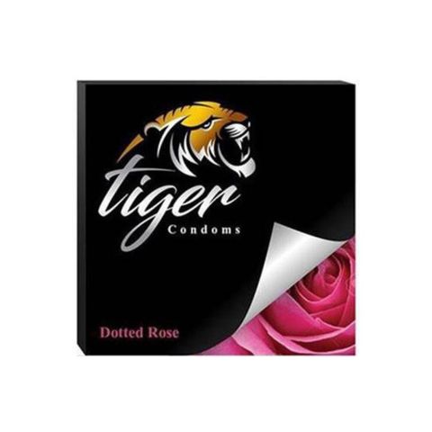 Tiger Condom Dotted Rose Flavor 3 Pieces