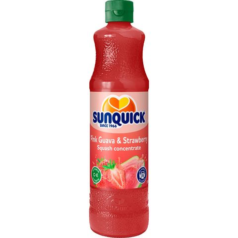 Sunquick Pink Guava & Strawberry Squash Concentrate Juice 700ml