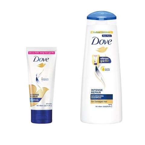 Buy Dove Shampoo Intense Repair 330ml & Get Free Conditionar 50ml