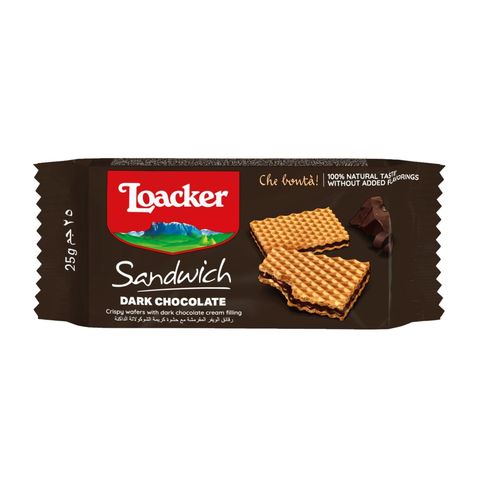 Loacker Sandwich Dark Chocolate Crispy Wafers 25g