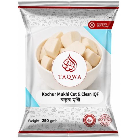Taqwa Agro Kochur Mukhi IQF Cut & Clean 250GM ± 10