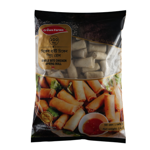 Crown Farms Single Bite Chicken Spring Roll 100 Pieces 1kg 