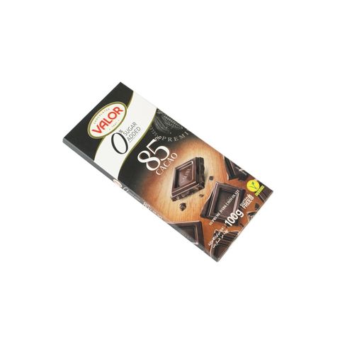 Valor 85% Supreme Dark Chocolate 0% Sugar Added 100g