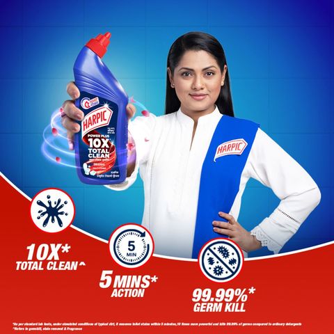 Harpic Toilet Cleaning Liquid Power Plus 10x Total Clean Combo Pack 2 Pieces 750ml