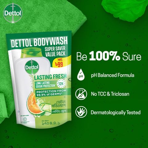 Dettol Bodywash Lasting Fresh Super Saver Value Pack 170ml