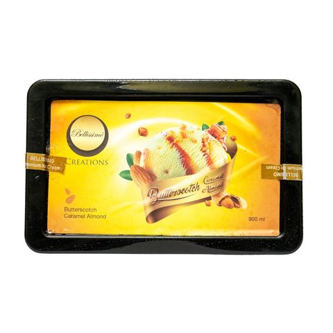 Bellissimo Butterscotch Caramel Almond Ice Cream 900ml
