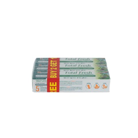 Himalaya Total Fresh Herbal Toothpaste 80gm B2G1 FREE