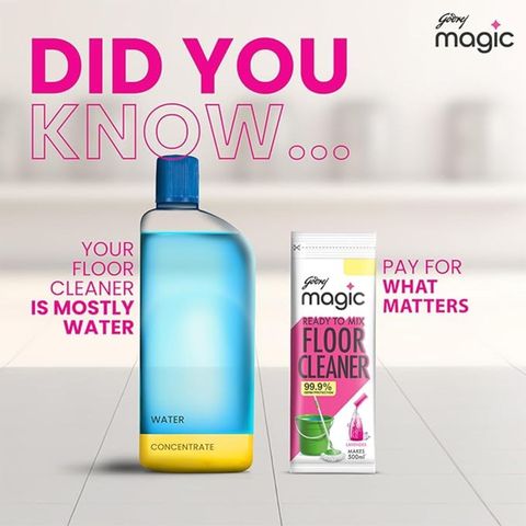 Godrej Magic Ready To Mix Surface & Floor Cleaner Lavender Fragrance 1L