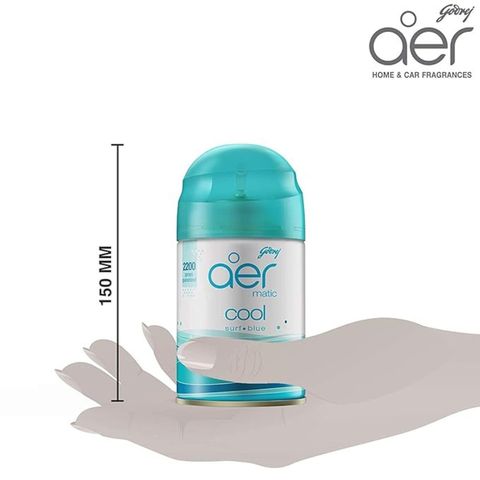 Godrej Aer Matic Cool Surf Blue Automatic Spray Refill 2200 Sprays 1 Piece
