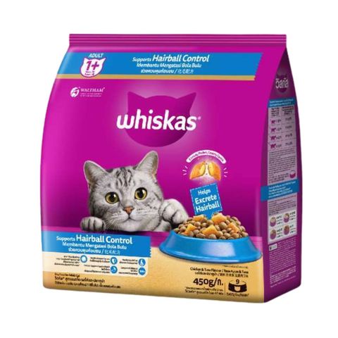 Whiskas Hairball Control Chicken & Tuna 450g