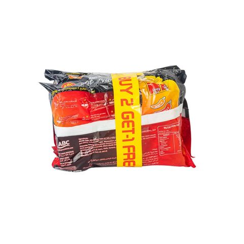 (Buy 2 & Get 1 Free) Mi Abc Selera Pedas Instan Goreng Beef Noodles 80g