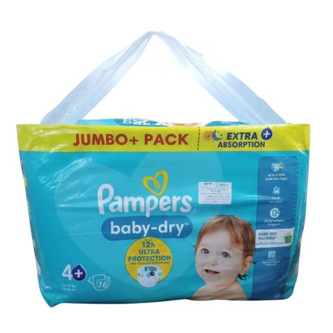 Pampers Baby Dry 4m+ 10-15kg 76 Pieces