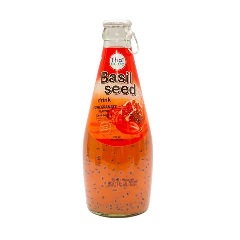 Thai Coco Basil  Seed Drink Pomegranate Flavor Less Sugar 290ml