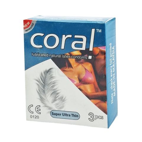 Coral L2 Seta Supper Ultra Thin Condom 3In1 Malaysia 1 Packet