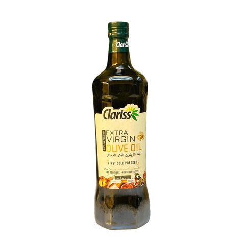Clariss Olive Oil Extra Virgin Glass Bottle 1L Spain