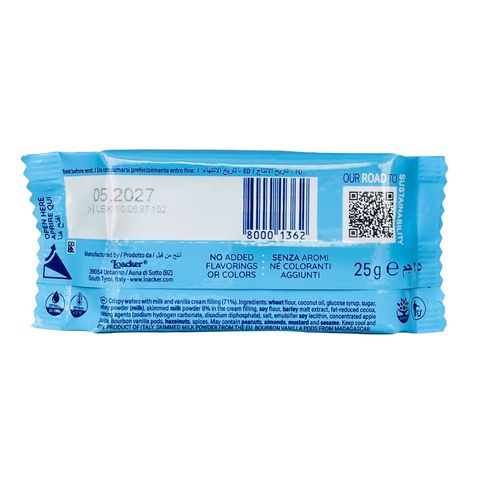 Loacker Sandwich Milk Vanilla Crispy Wafers 25g