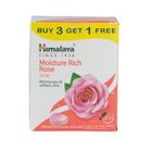 (Buy 3 & Get 1 Free) Himalaya Moisture Rich Rose Soap 125gm ml