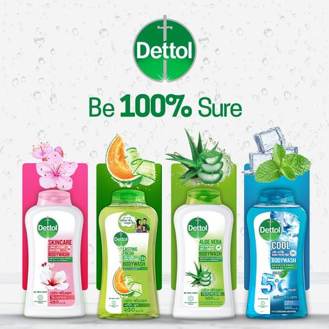 Buy 1 Dettol Lasting Fresh Bodywash Melon & Cucumber Fragrance 250ml & Get Free Loofah 1 Piece