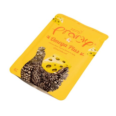 Pramy Omega Plus Pouch Chicken Meat Topping Cheese In Jelly For All Cats 70g 